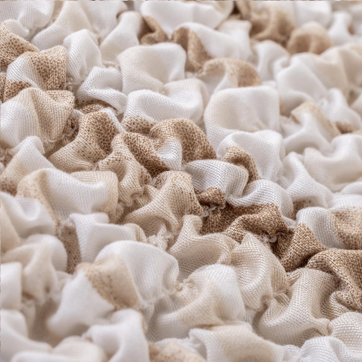 Housse de canapé en L (méridienne gauche) - Universo Beige, Collection Imprimé Microfibre