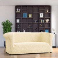 3 Seater Chesterfield Sofa Cover - Beige, Microfibra Collection