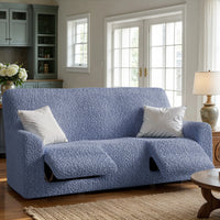 3 Seater Recliner Sofa Cover - Blue, Microfibra