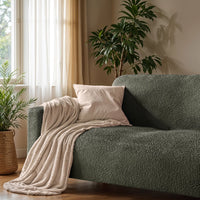 4 Seater Sofa Cover - Moss Green, Microfibra Collection