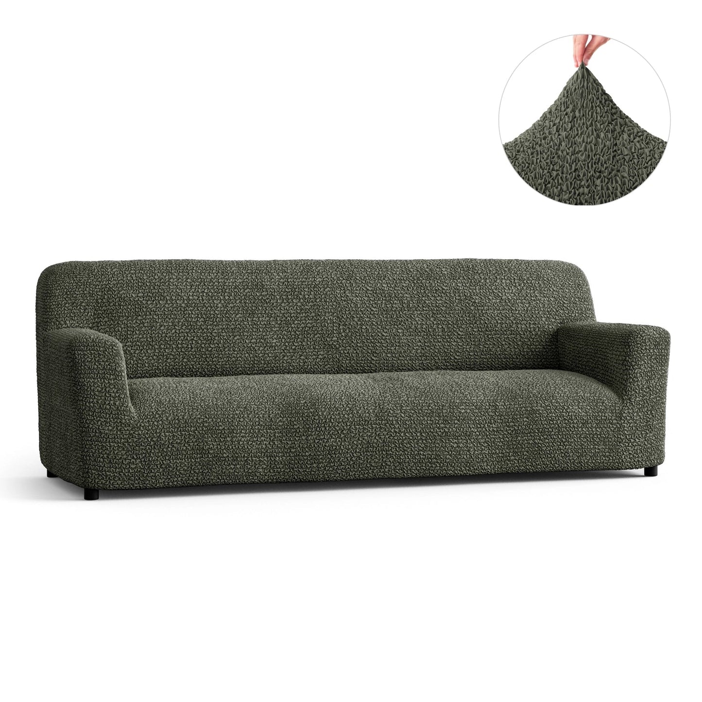 4 Seater Sofa Cover - Moss Green, Microfibra Collection