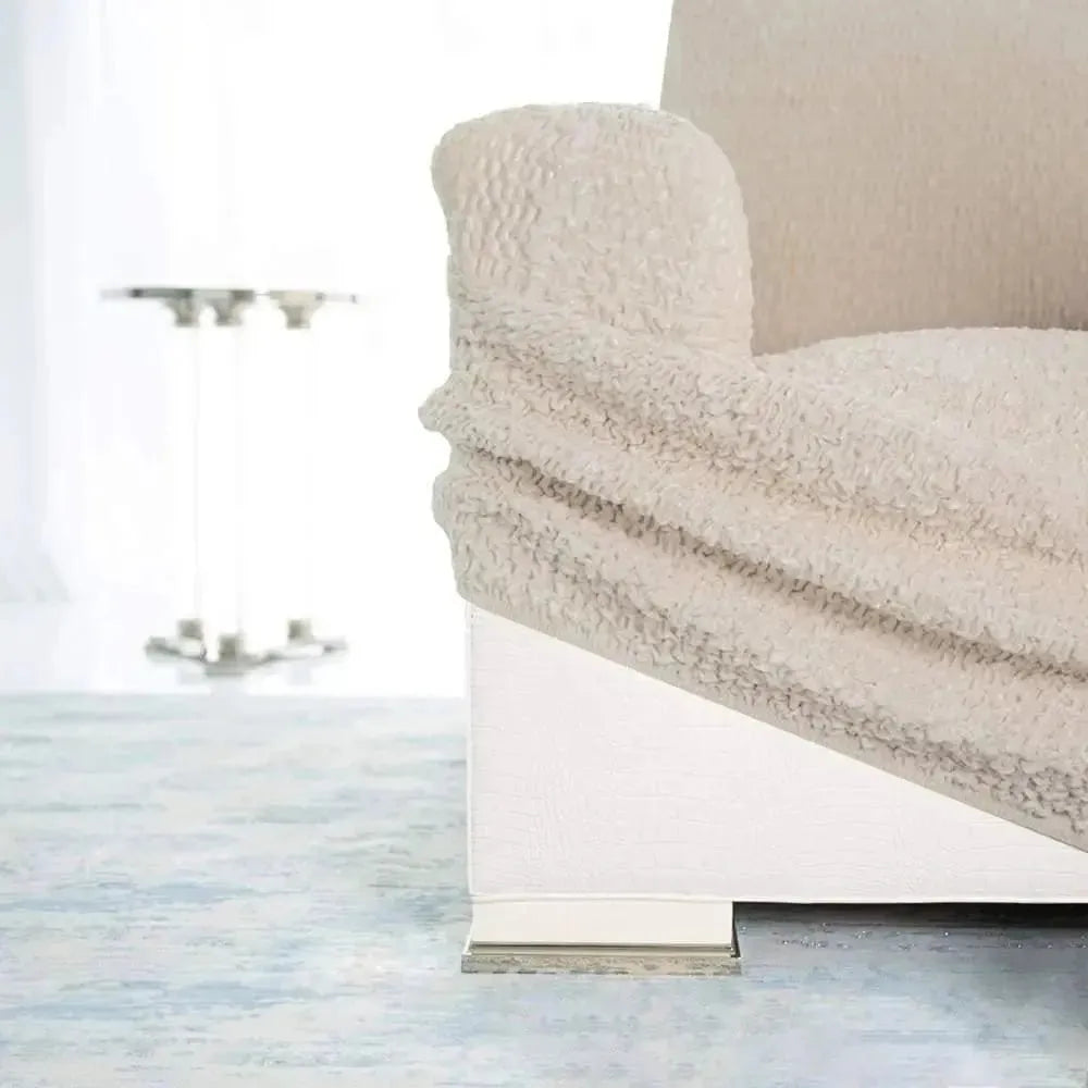 4 Seater Sofa Cover - Beige, Velvet