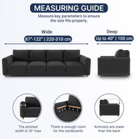 4 Seater Sofa Cover - Blue, Microfibra Collection