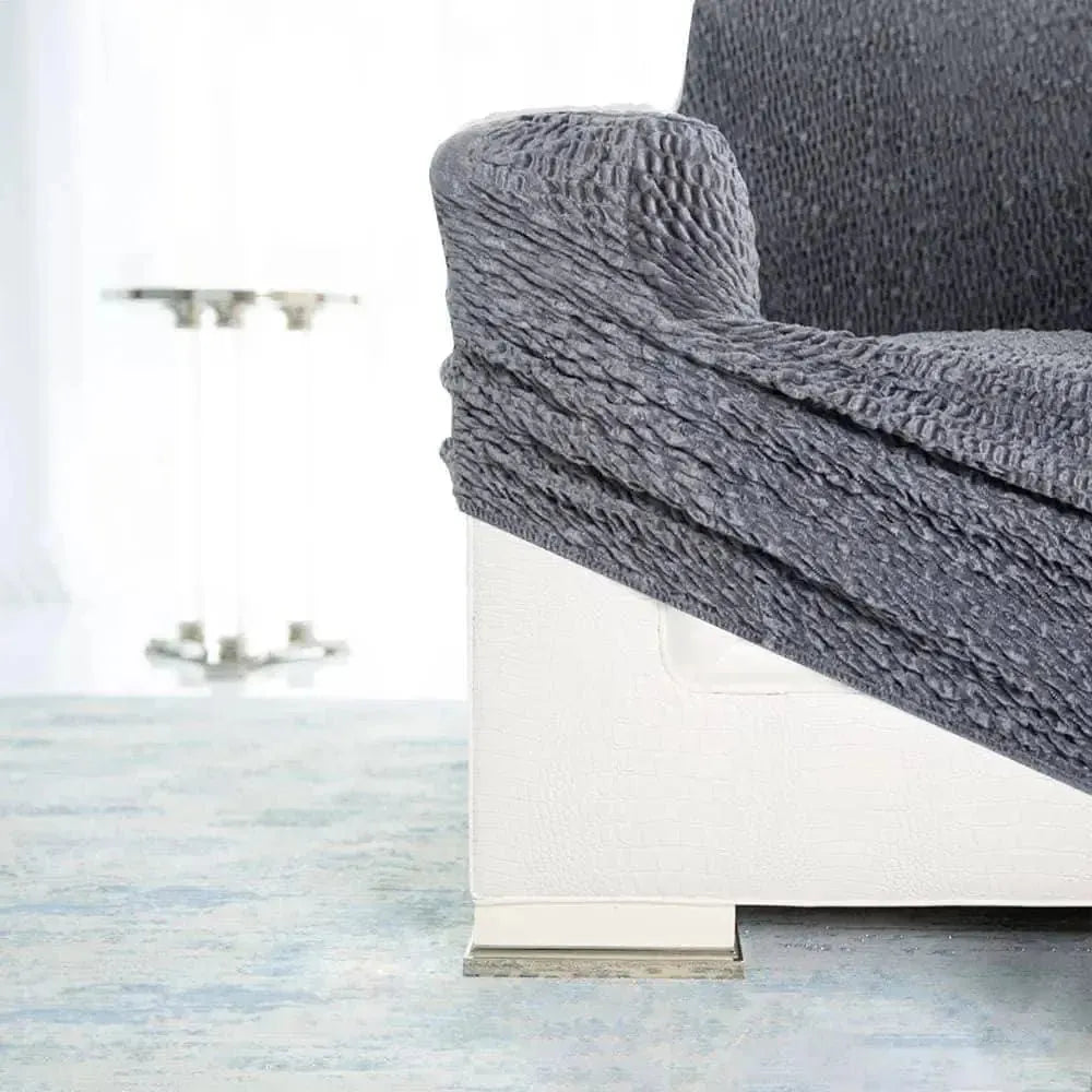 4 Seater Sofa Cover - Grey, Velvet