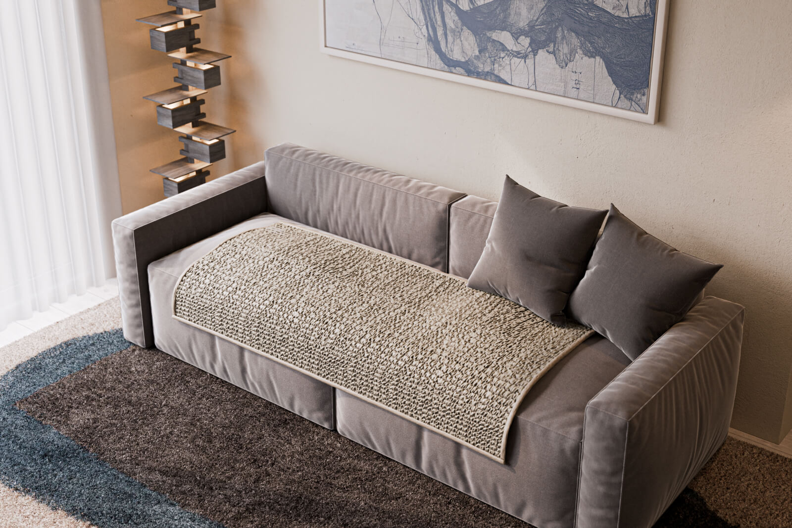 2 Seater Waterproof Blanket - Pearl, Microfibra (120 X 60 CM)