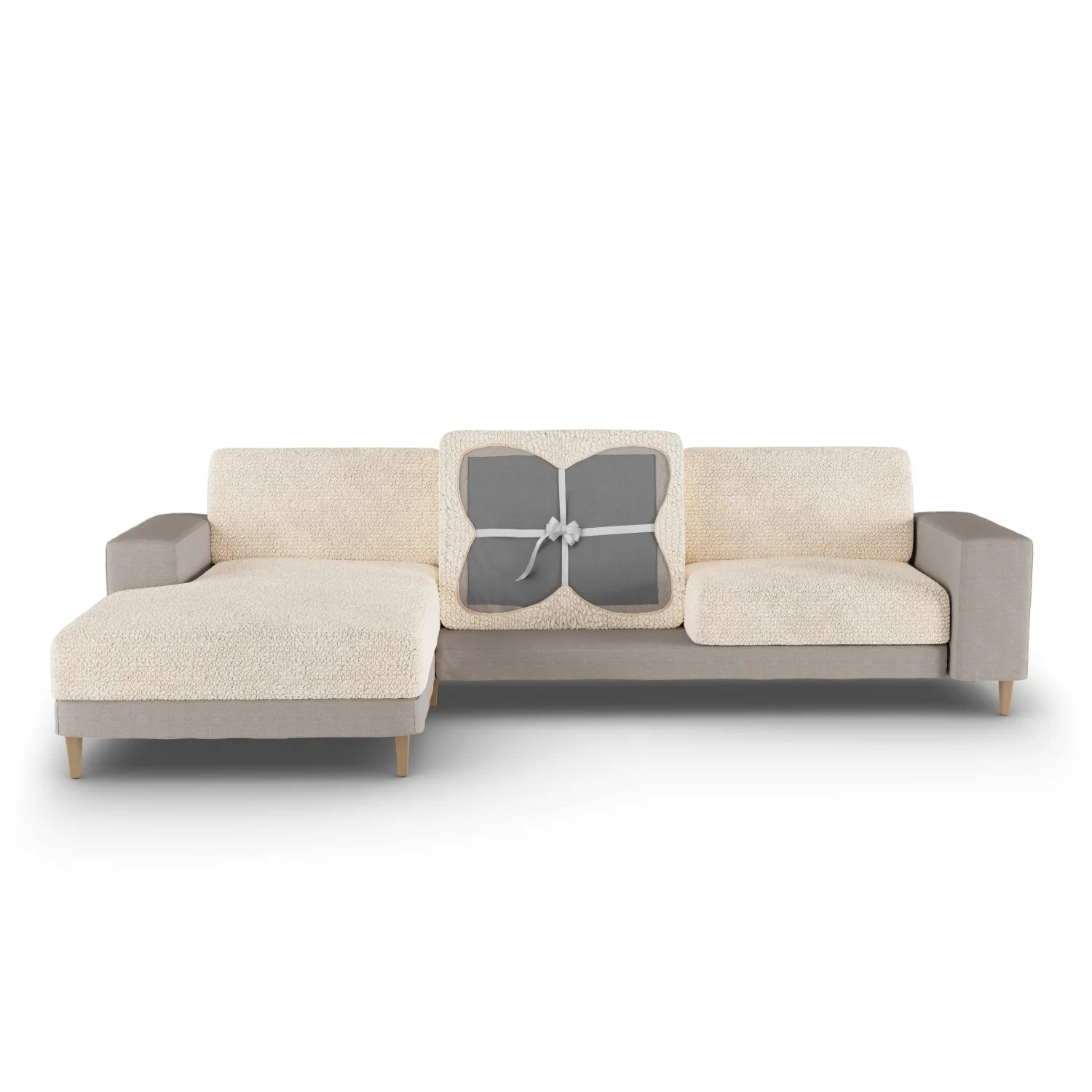 Housse de coussin de siège - Beige, Collection Microfibre