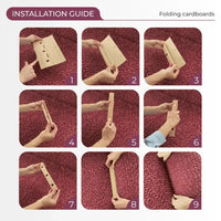 FOLDING CARDBOARDS WITH RIDGES - SET OF 4