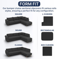 Fullback Sofa Cover (Right Chaise) - Bordeaux, Microfibra Collection