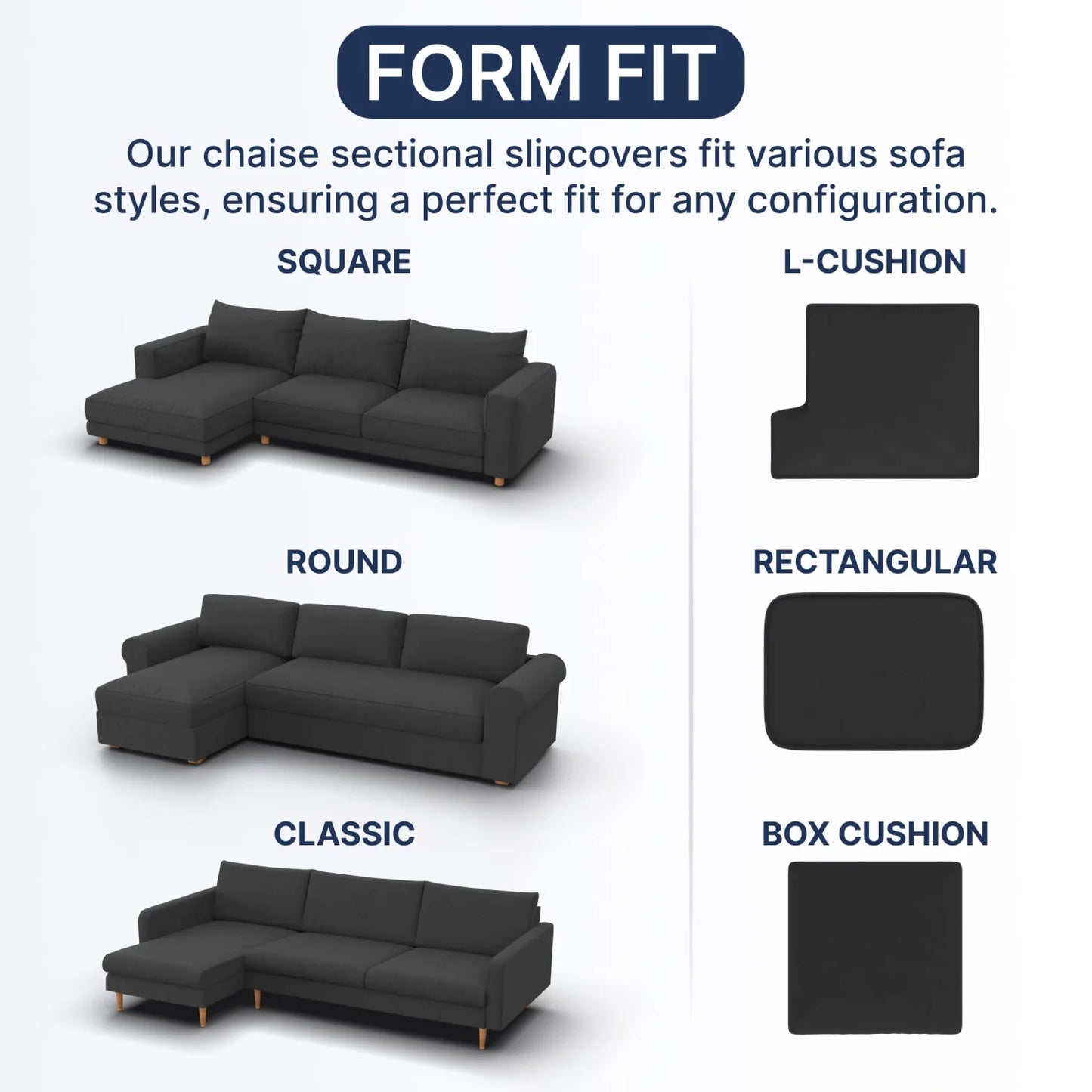 L-Shaped Sofa Cover (Left Chaise) - Graffio Beige, Microfibra Printed Collection