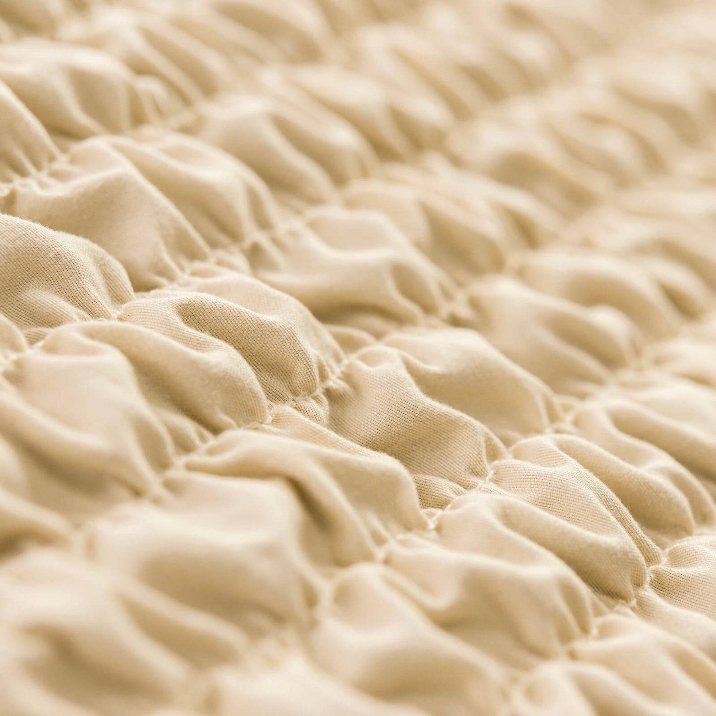 Bed Headboard & Frame Cover (Full/King) - Beige, Microfibra Collection