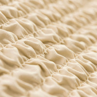 Bed Headboard & Frame Cover (Full/King) - Beige, Microfibra Collection