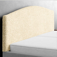 Bed Headboard & Frame Cover (Full/King) - Beige, Microfibra Collection