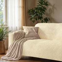 2 Seater Sofa Cover - Beige, Microfibra