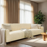 Housse de Canapé 4 Places - Beige, Collection Microfibre