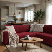 Corner Sofa Cover - Bordeaux, Microfibra