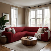 Corner Sofa Cover - Bordeaux, Microfibra