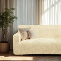 3 Seater Sofa Cover - Beige, Microfibra