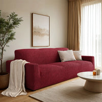 3 Seater Sofa Cover - Bordeaux, Microfibra