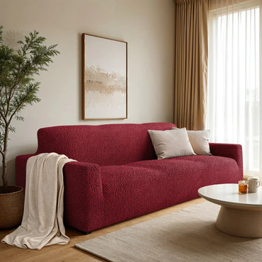 3 Seater Sofa Cover - Bordeaux, Microfibra