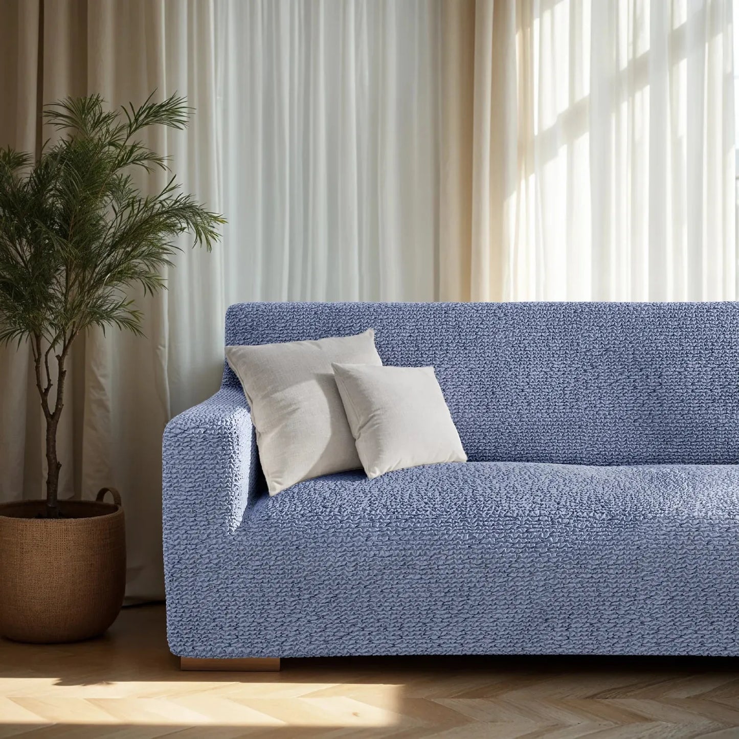 4 Seater Sofa Cover - Blue, Microfibra Collection