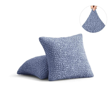 Set of 2 Microfibra Cushion Covers - Blue, Microfibra