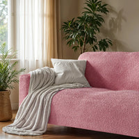 3 Seater Sofa Cover - Pink, Microfibra