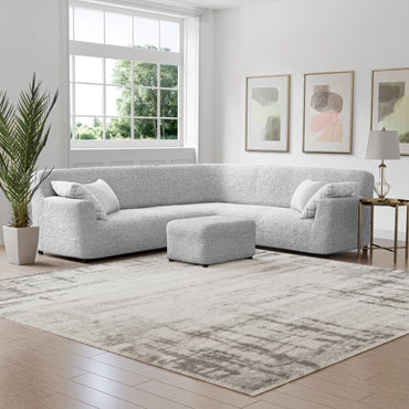Corner Sofa Cover - Pearl, Microfibra