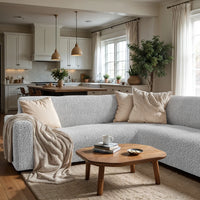Corner Sofa Cover - Pearl, Microfibra