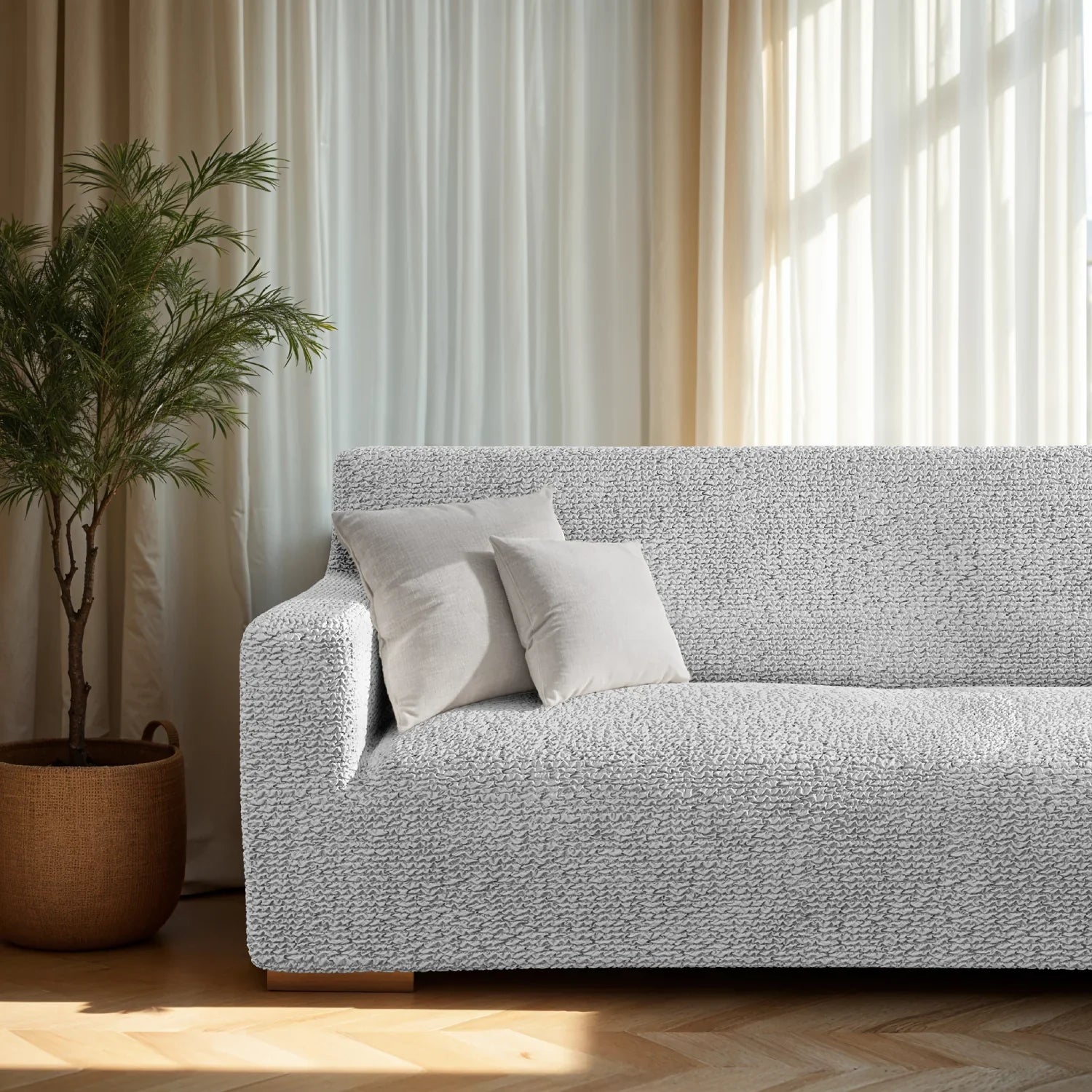 2 Seater Sofa Cover - Pearl, Microfibra