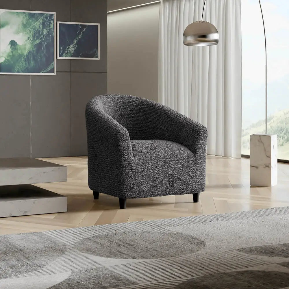 Tub Chair Cover - Charcoal, Microfibra