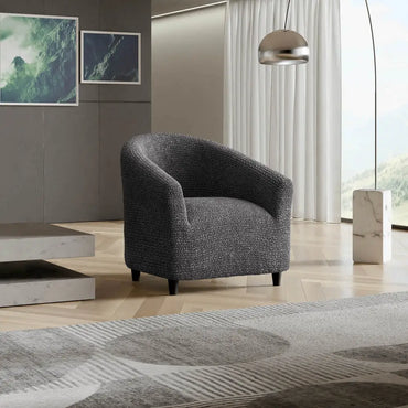 Tub Chair Cover - Charcoal, Microfibra