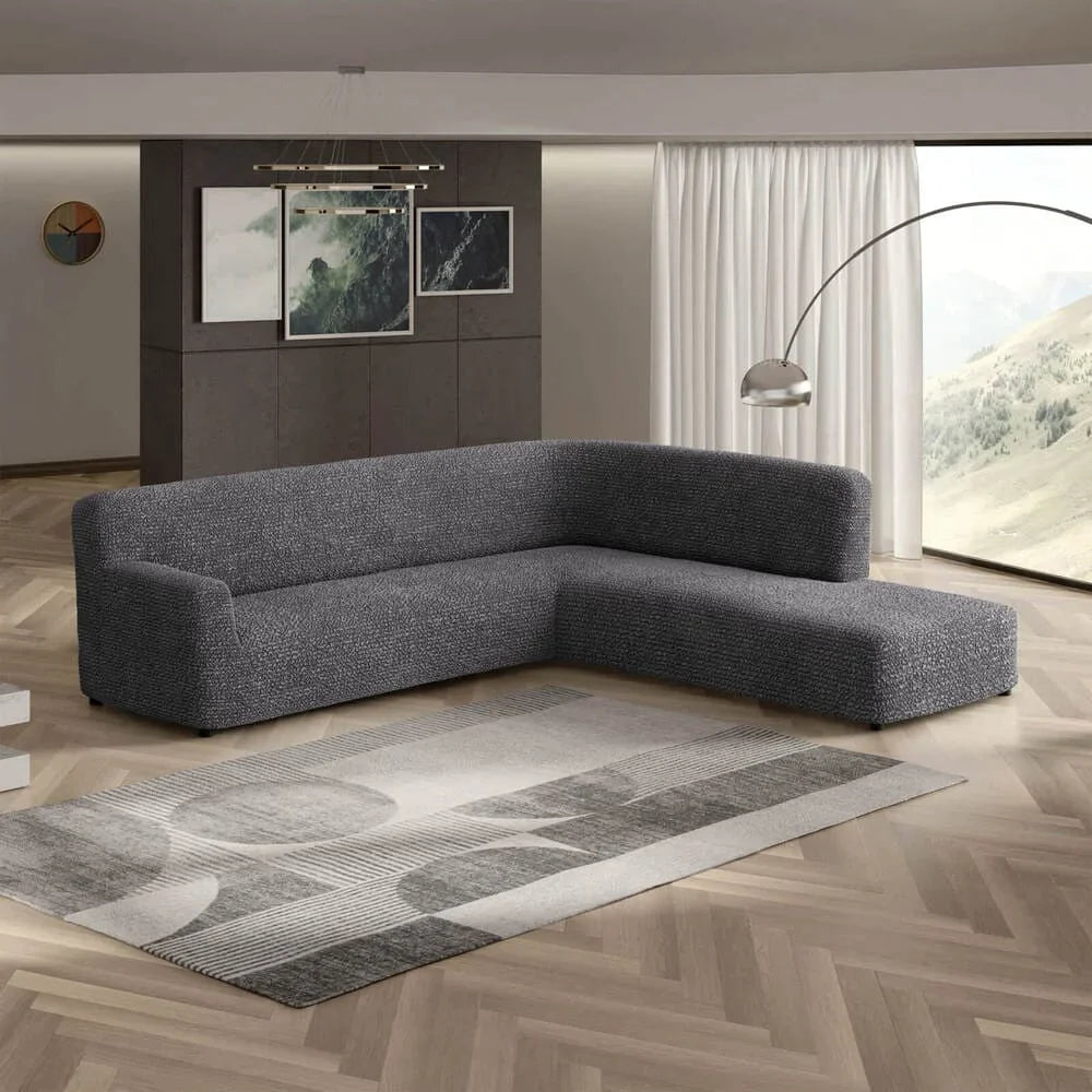 Fullback Sofa Cover (Right Chaise) - Charcoal, Microfibra Collection