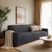 3 Seater Sofa Cover - Charcoal, Microfibra