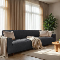 4 Seater Sofa Cover - Charcoal, Microfibra Collection