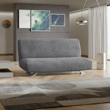 Futon Armless Sofa Bed Slipcover - Charcoal, Microfibra