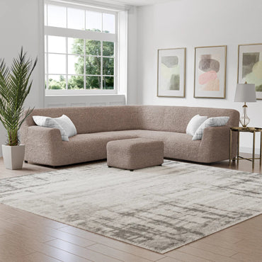 Corner Sofa Cover - Choco, Microfibra