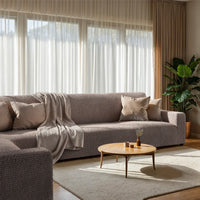 Corner Sofa Cover - Choco, Microfibra