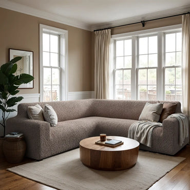 Corner Sofa Cover - Choco, Microfibra