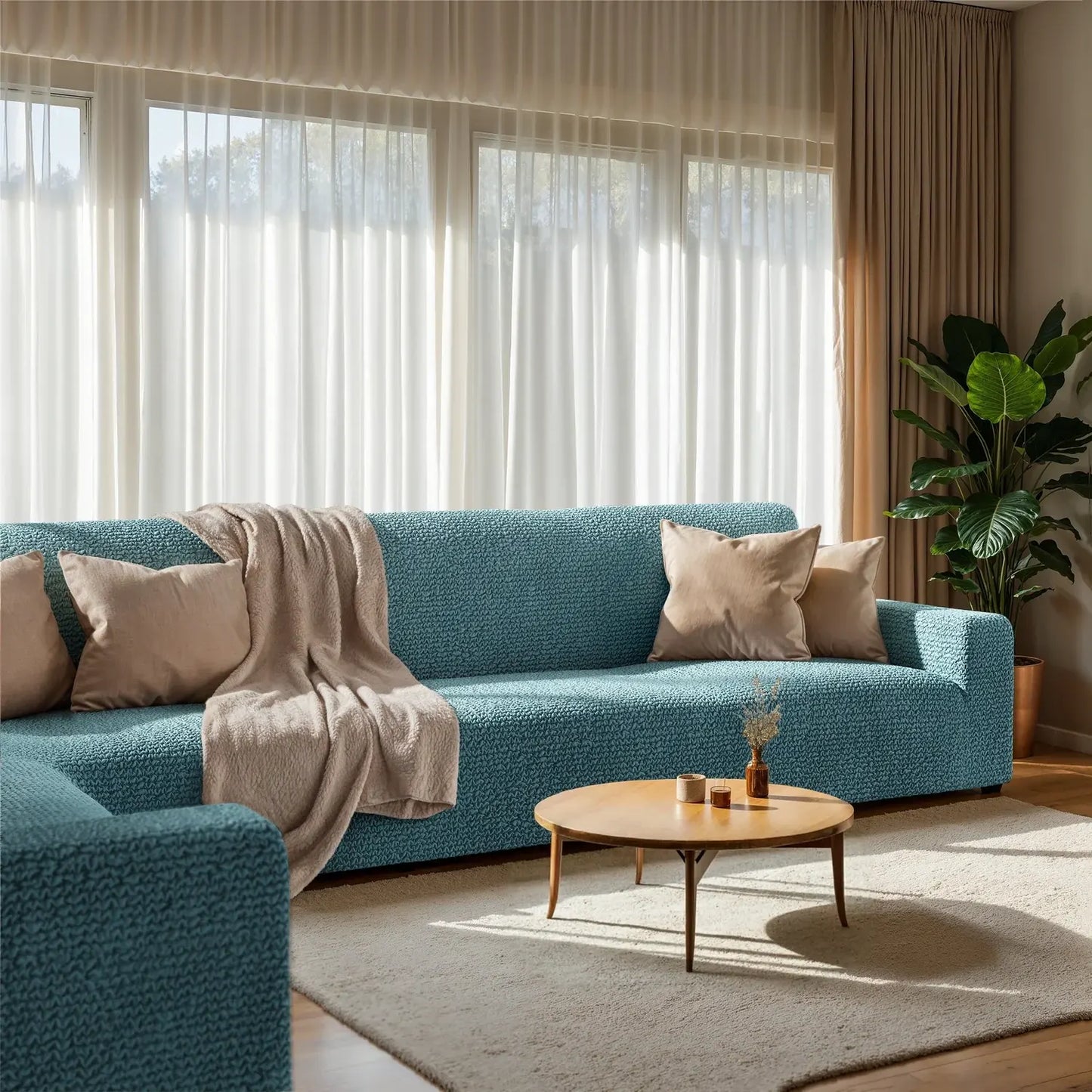 Corner Sofa Cover - Tiffany, Microfibra