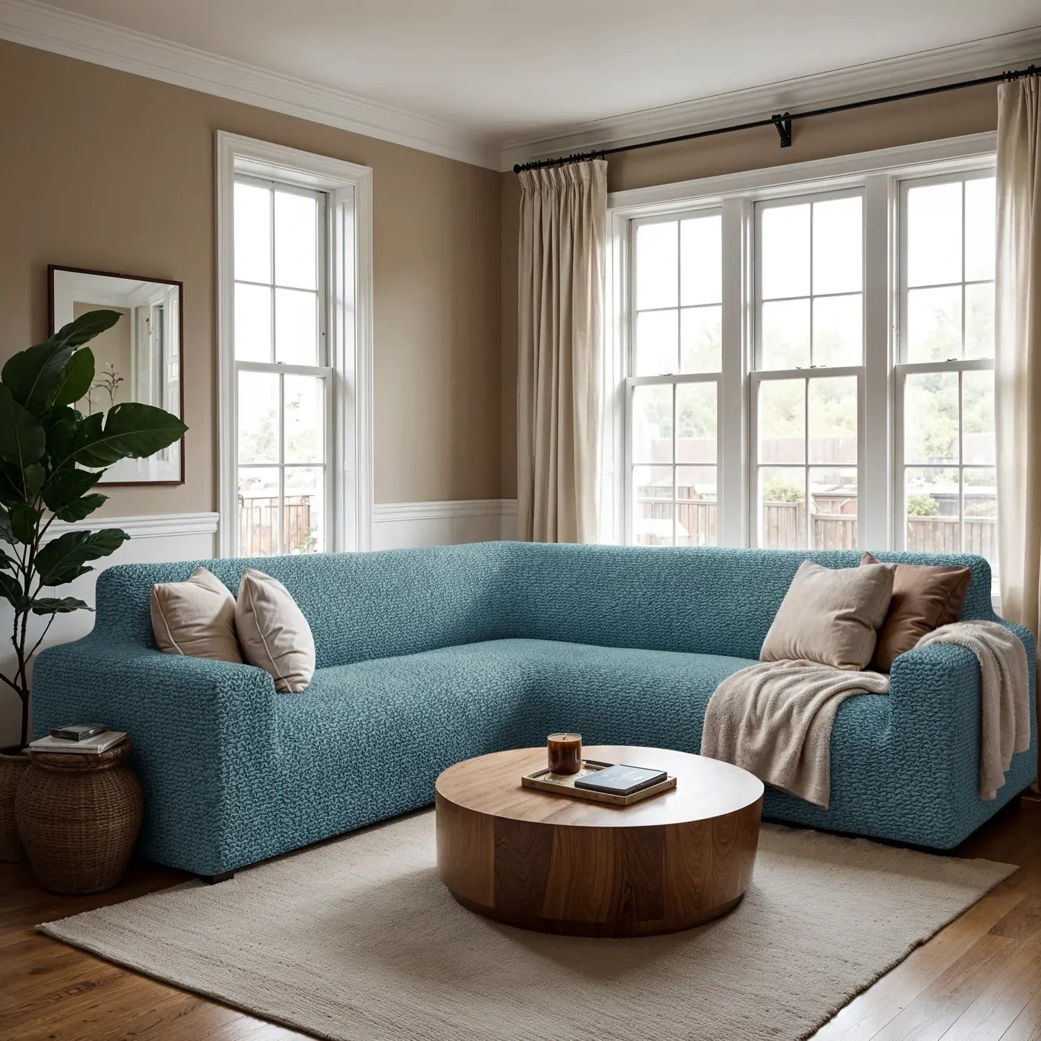 Corner Sofa Cover - Tiffany, Microfibra