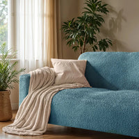 3 Seater Sofa Cover - Tiffany Blue, Microfibra