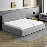 Bed Headboard & Frame Cover (Full/King)- Grey, Microfibra Collection