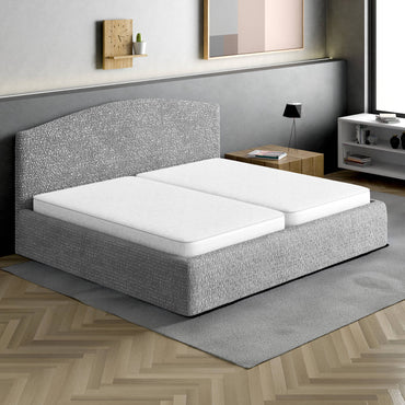 Bed Headboard & Frame Cover (Full/King)- Grey, Microfibra Collection
