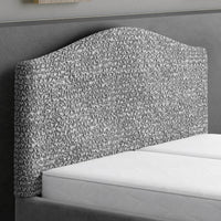 Bed Headboard & Frame Cover (Full/Queen)- Grey, Microfibra Collection