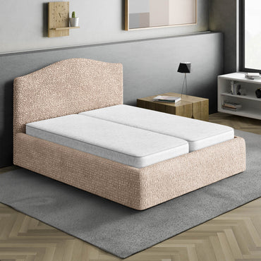Bed Headboard & Frame Cover (Full/Queen)- Tapioca, Microfibra Collection