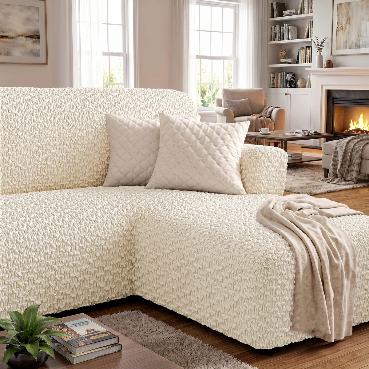L-Shaped Sofa Cover (Right Chaise) - Embrace Collection