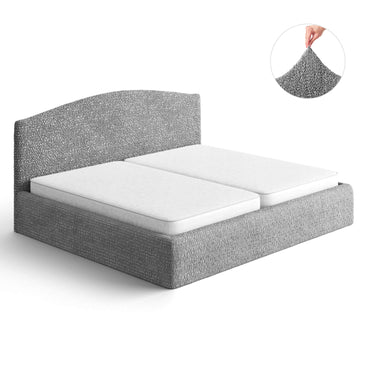 Bed Headboard & Frame Cover (Full/King)- Grey, Microfibra Collection