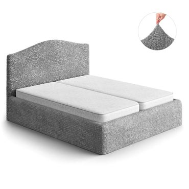 Bed Headboard & Frame Cover (Full/Queen)- Grey, Microfibra Collection