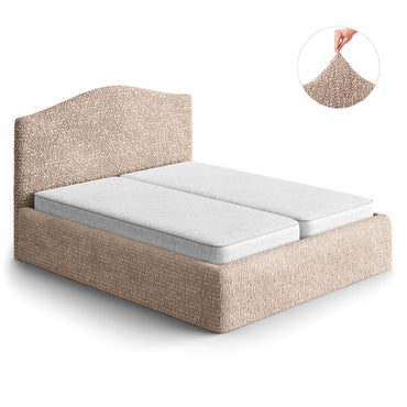 Bed Headboard & Frame Cover (Full/Queen)- Tapioca, Microfibra Collection