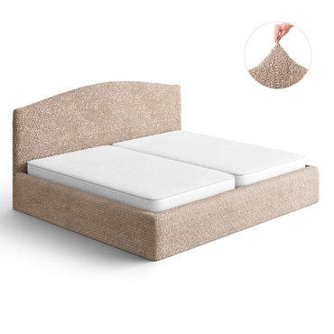 Bed Headboard & Frame Cover (Full/King)- Tapioca, Microfibra Collection